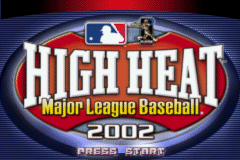 High Heat Major League Baseball 2002 Title Screen